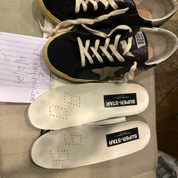 Golden Goose Super-Star size 40 EUC Black/Silver - Picture 6 of 12